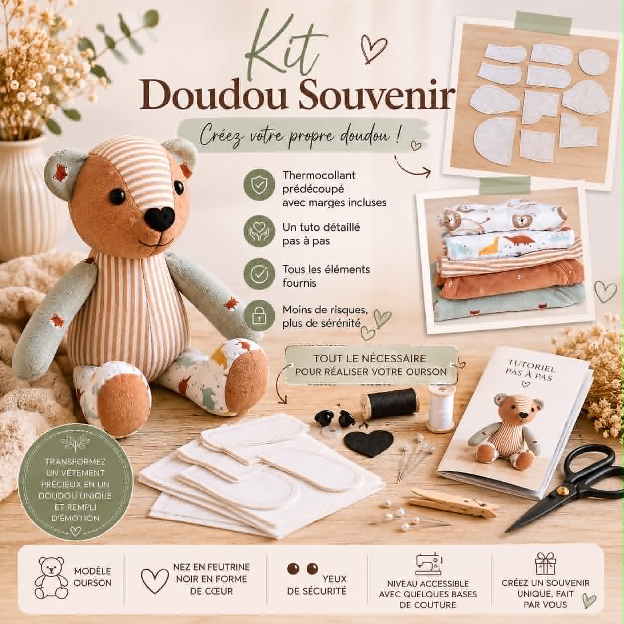 KIT DIY - Doudous souvenirs