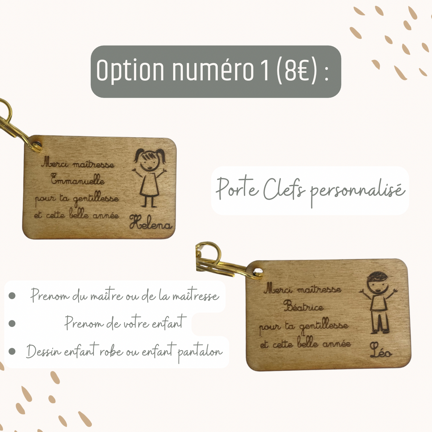 Kit « Merci Maîtresse » personnalisable