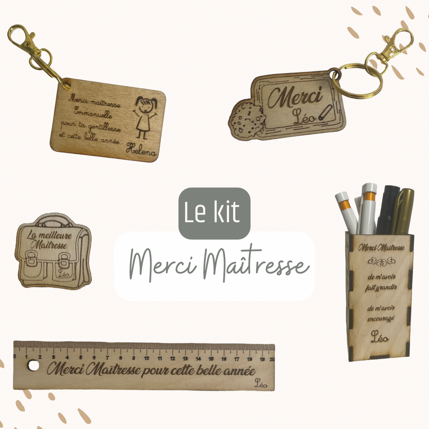 Kit « Merci Maîtresse » personnalisable