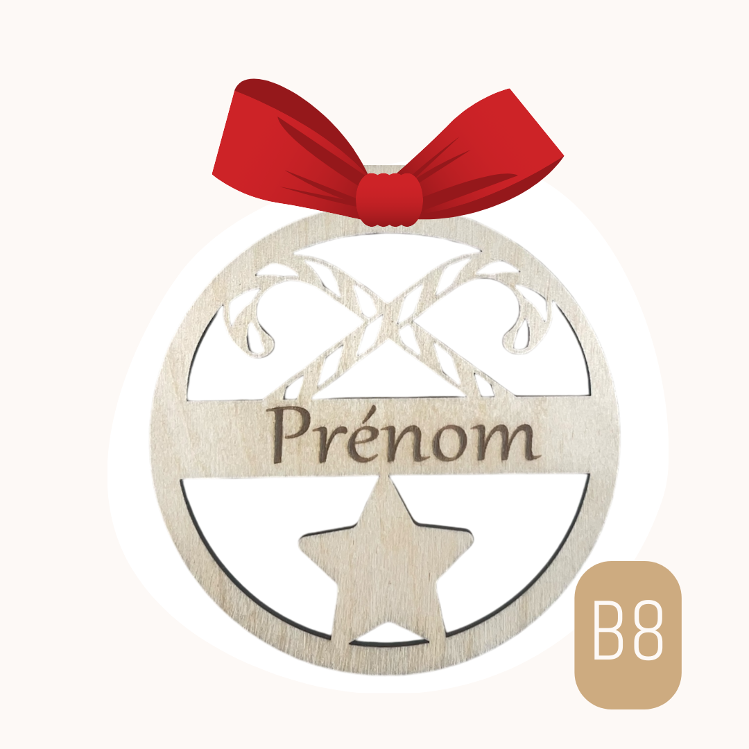 Boule de Noël personnalisées en bois