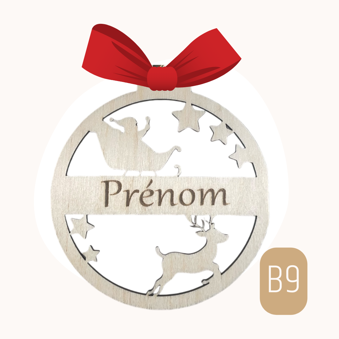 Boule de Noël personnalisées en bois